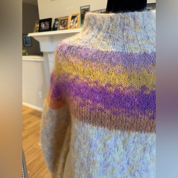 ROSE CARMINE Mohair Wool Alpaca Lightweight Soft Sweater Size 1/Small/Medium - Picture 5 of 10